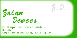 zalan demecs business card